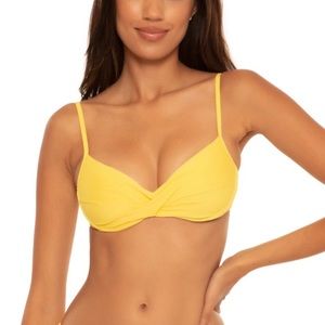 Becca Yellow Vanessa Underwire Bikini Top (L)